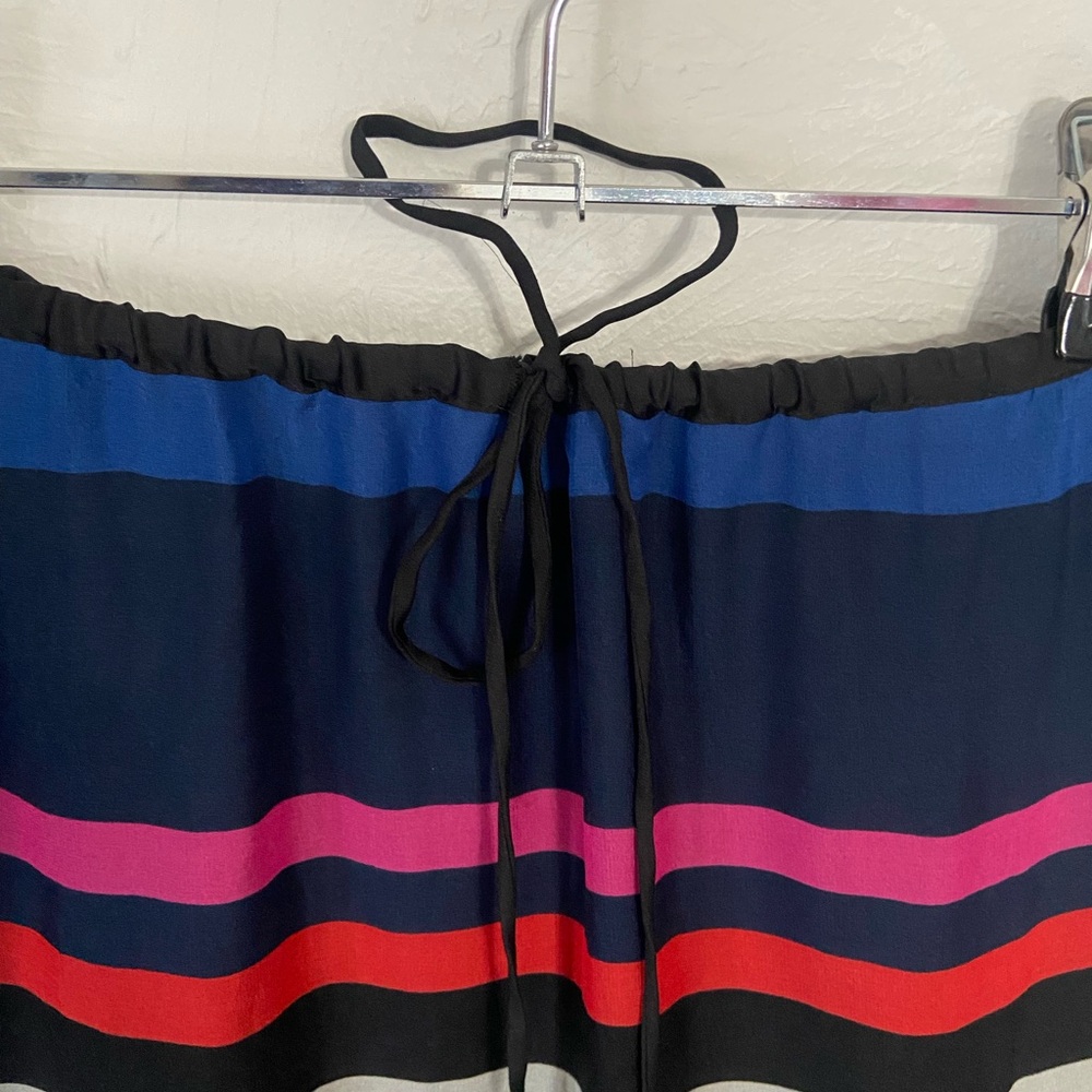 NWT L.A.M.B. Colorful Striped Silk Maxi Skirt - Picture 2 of 5
